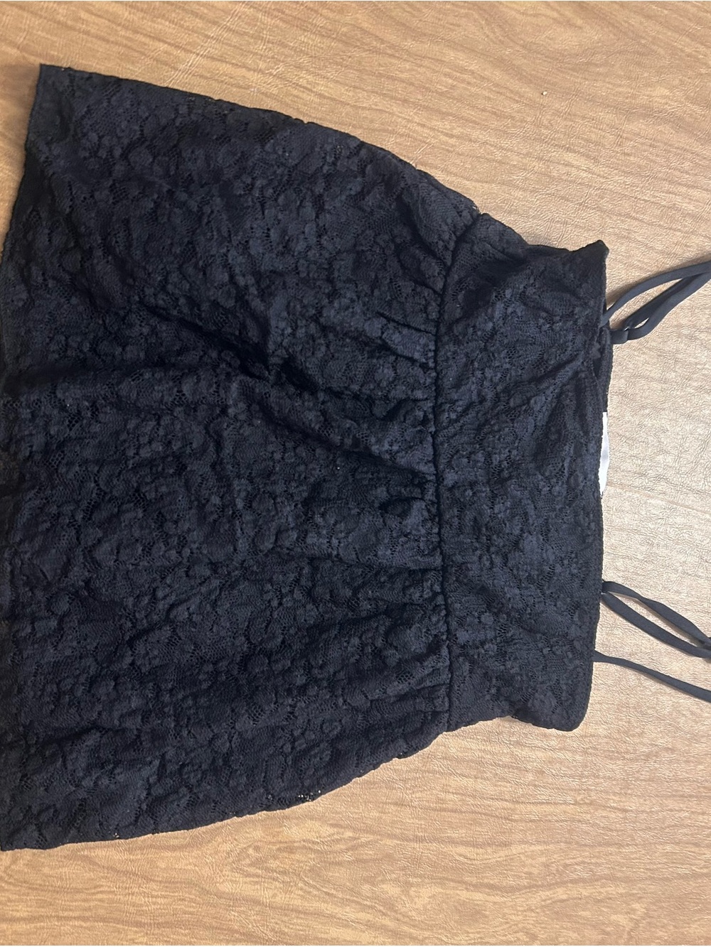 Women's Black Lace Spaghetti Strap Tank Top